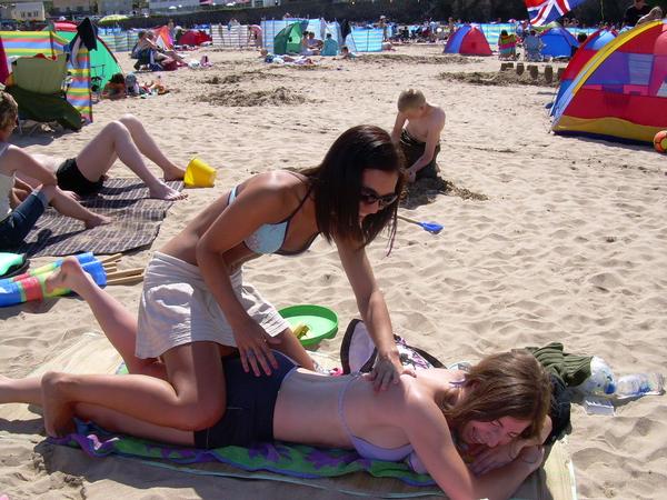 Me and my life.... so far! - Frisky business on our Cornish beach ...