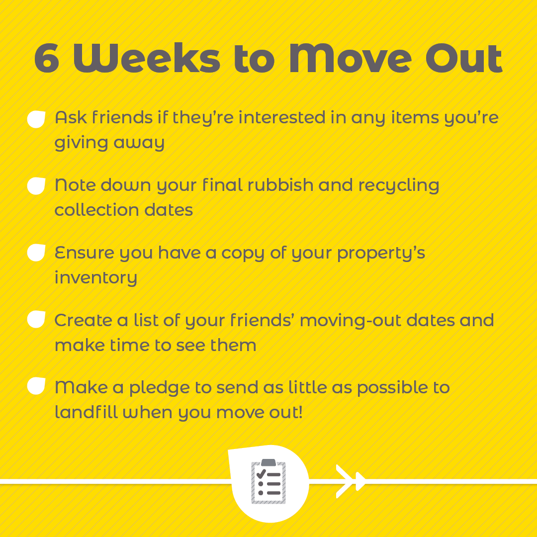 6 Weeks To Move Out checklist
