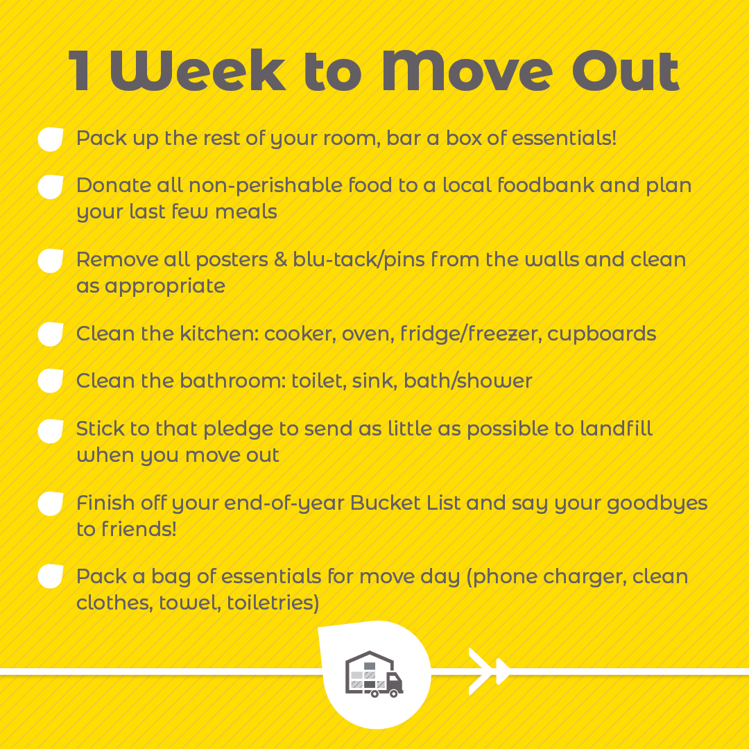 1 Week To Move Out checklist