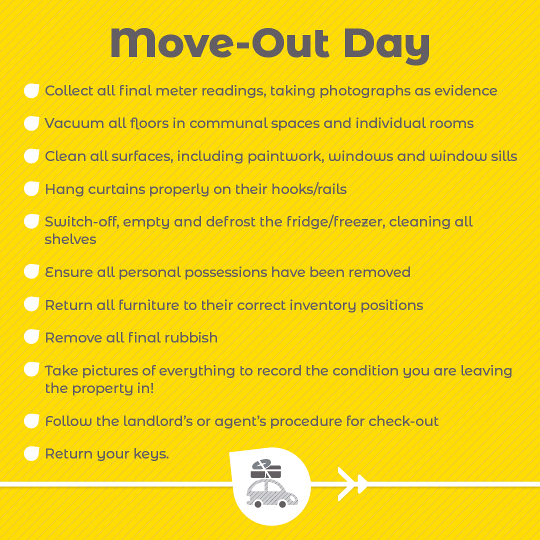 Moving out day checklist